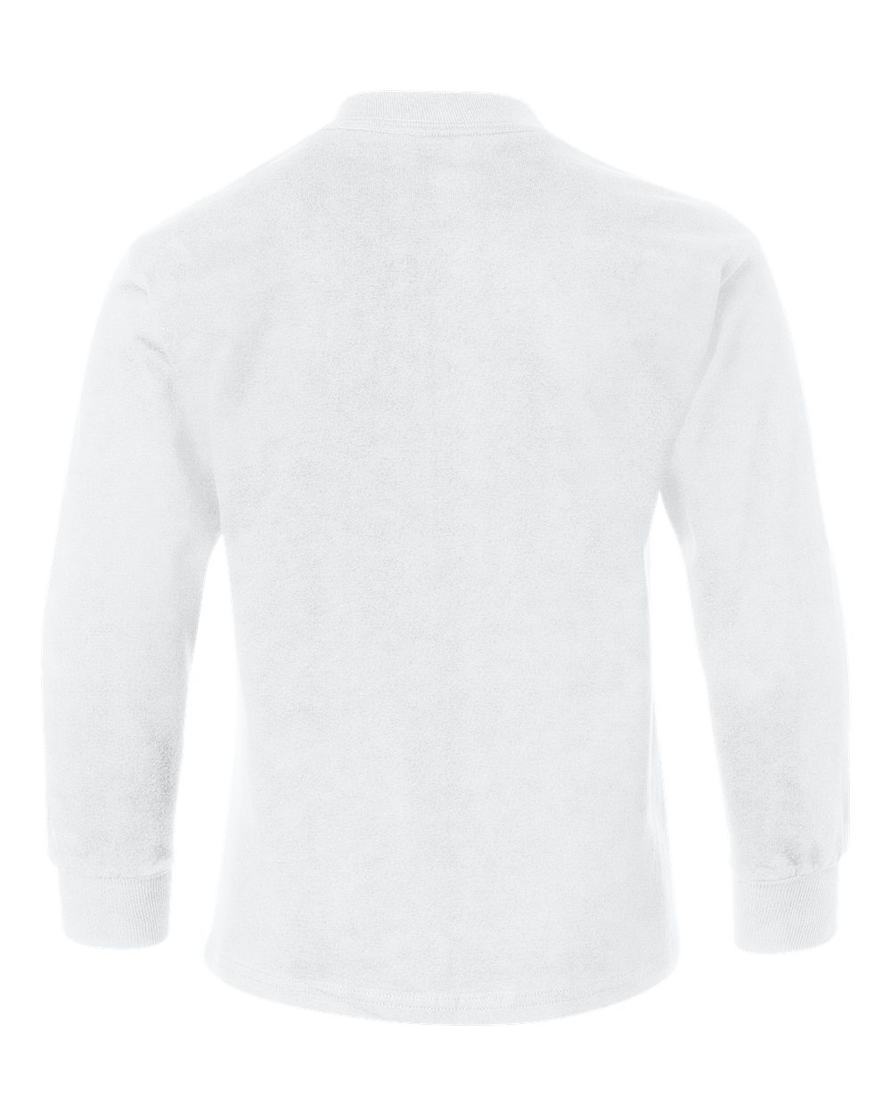 Rear View of White Authentic Youth Long Sleeve T-Shirt - 5546