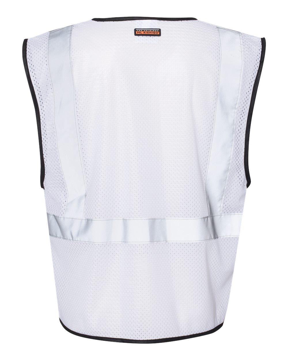 Rear View of White - B124 EV Series® Enhanced Visibility Non-ANSI Vest - B120-131