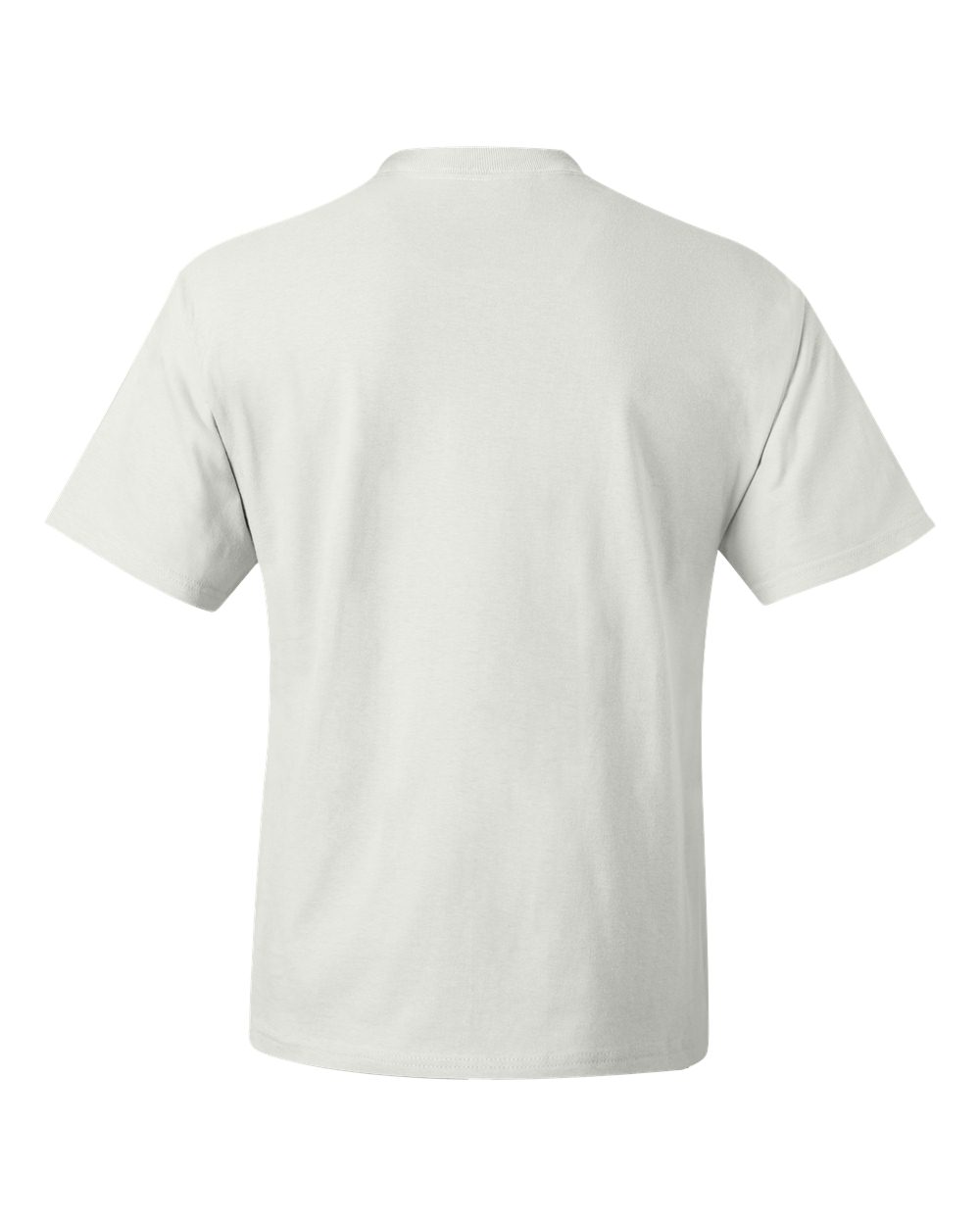 Rear View of White Beefy-T® Tall T-Shirt - 518T
