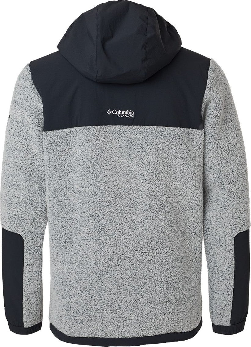 Rear View of White/ Black Arctic Crest™ Sherpa Full-Zip Jacket - 209647