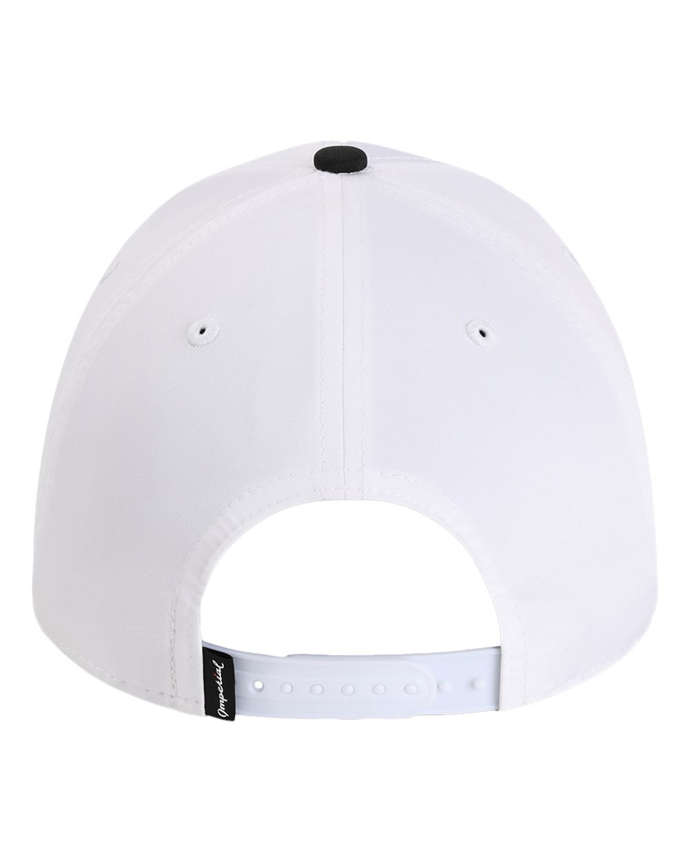Rear View of White/ Black/ Black/ White The Wingman Cap - 7054