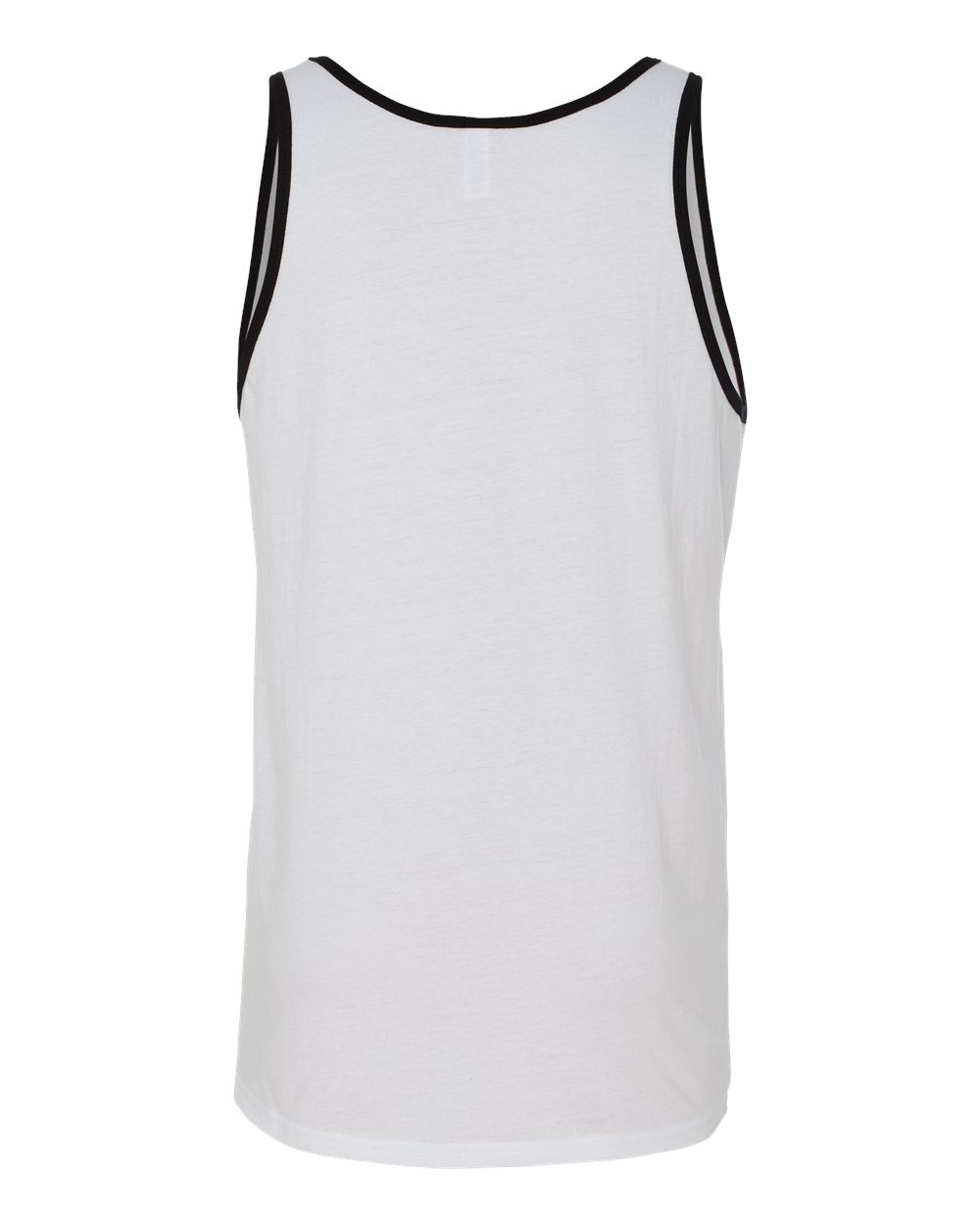Rear View of White/ Black Jersey Tank - 3480