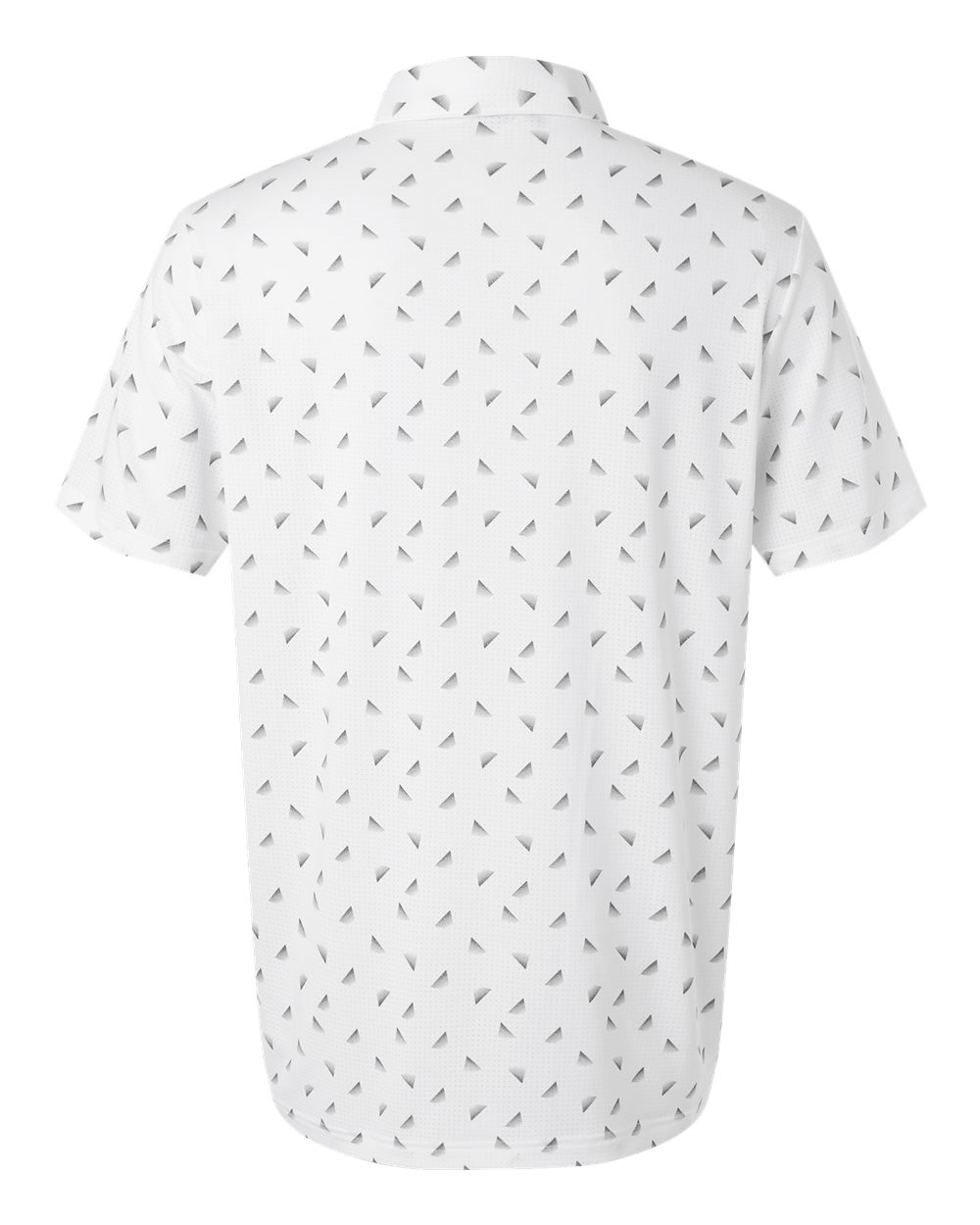 Rear View of White/ Black Ultimate Mesh Polo - A2012