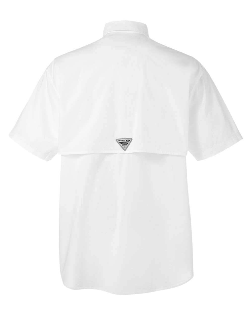 Rear View of White Bonehead™ Short Sleeve Shirt - 7130