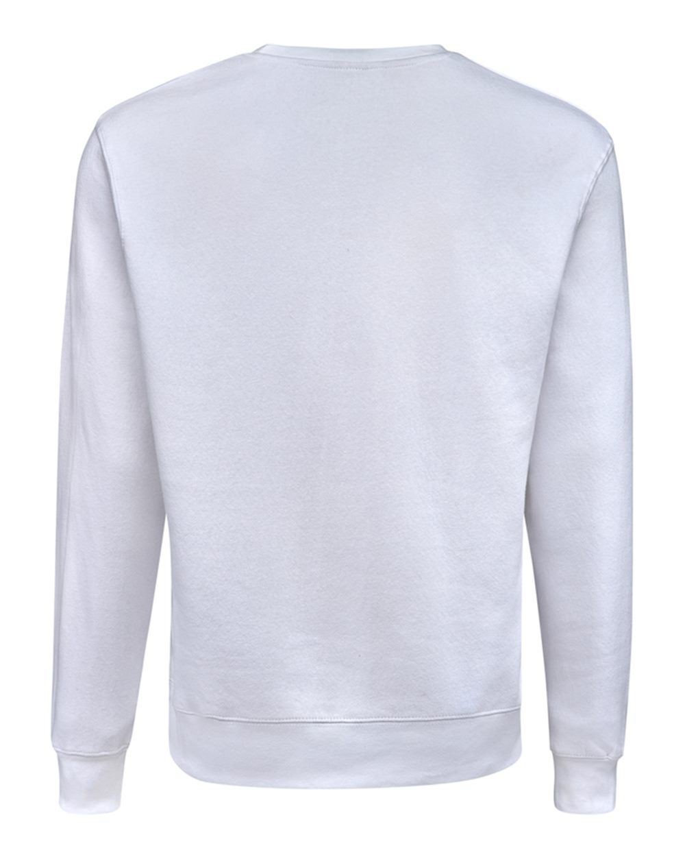 Rear View of White BTB Fleece Crewneck Sweatshirt - 8721