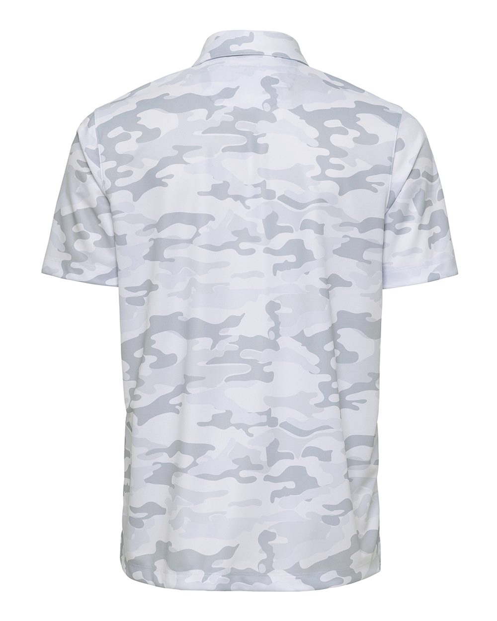 Front View of White Camo Newport Camo Polo - 170