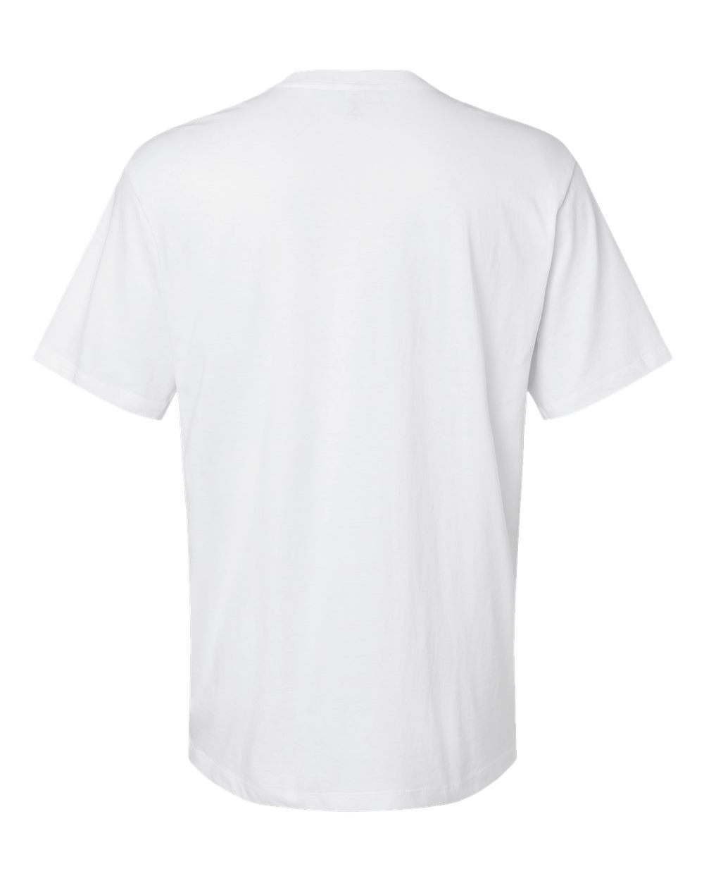 Rear View of White Classic Pocket T-Shirt - 210