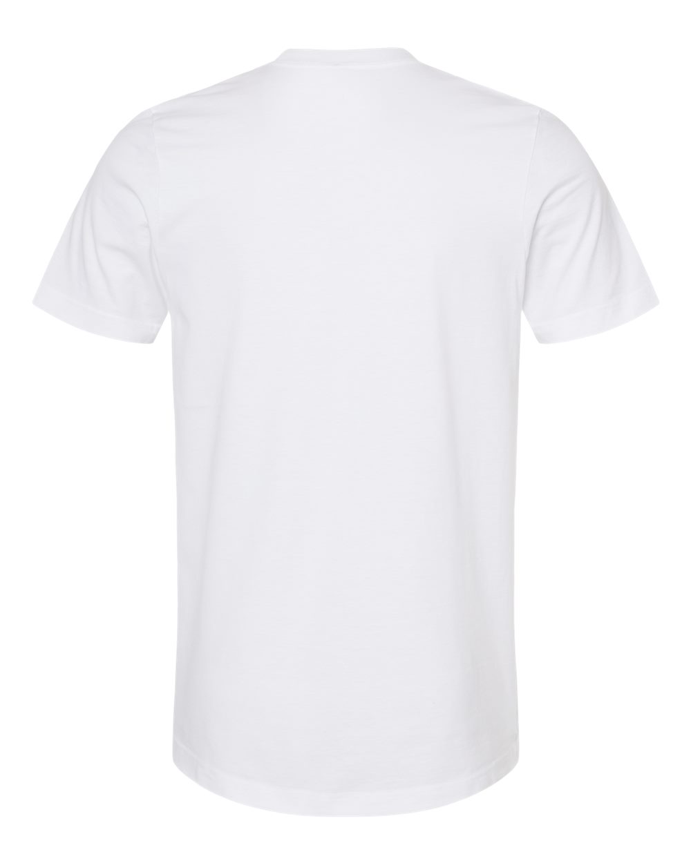 Rear View of White Combed Cotton T-Shirt - 602