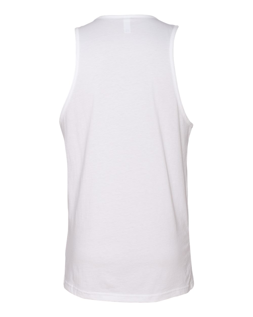 Rear View of White Cotton Muscle Tank - 3633