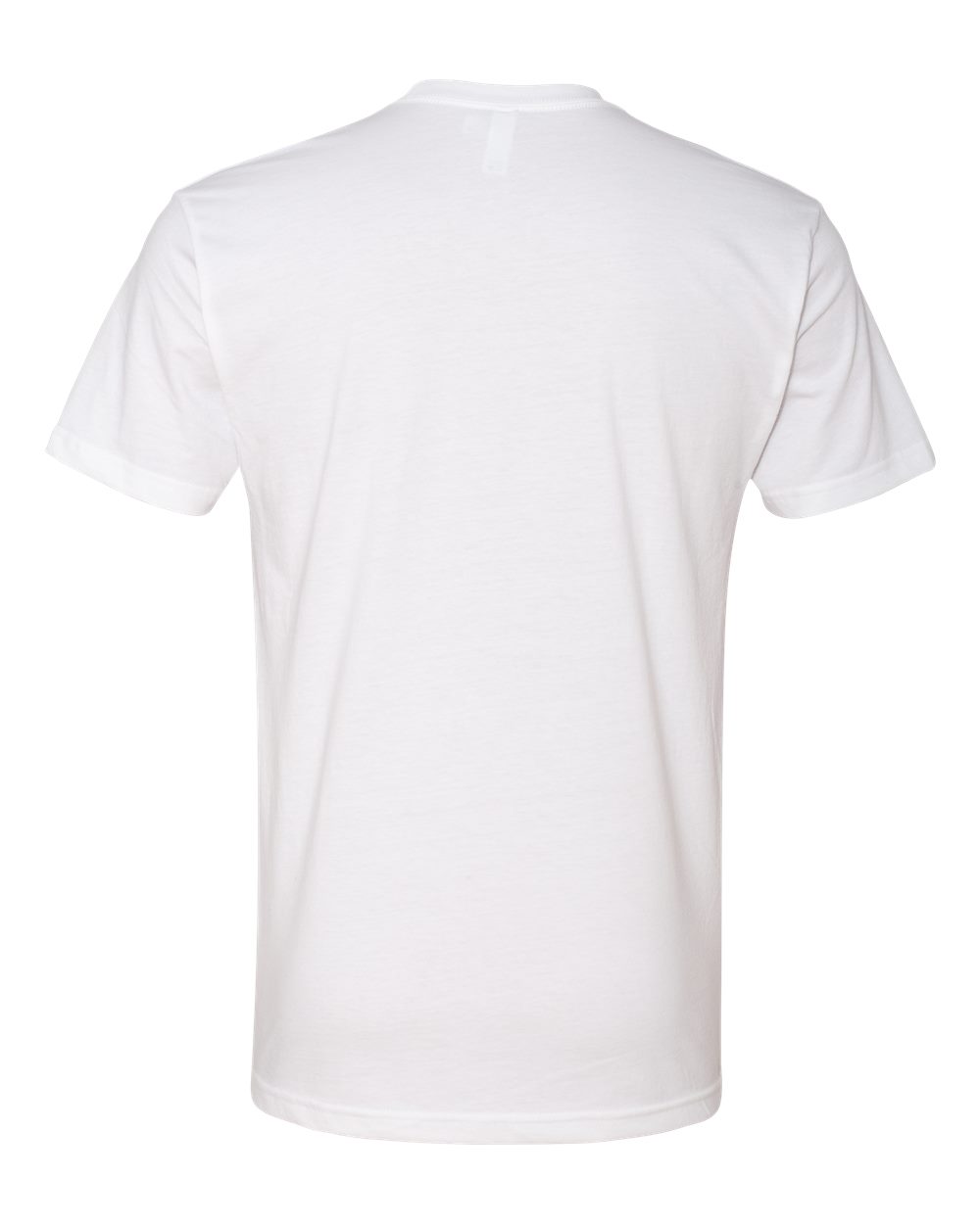 Rear View of White CVC T-Shirt - 6210