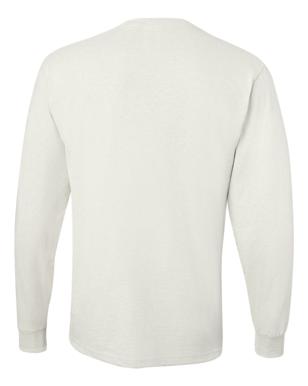 Rear View of White Dri-Power® Long Sleeve 50/50 T-Shirt - 29LSR
