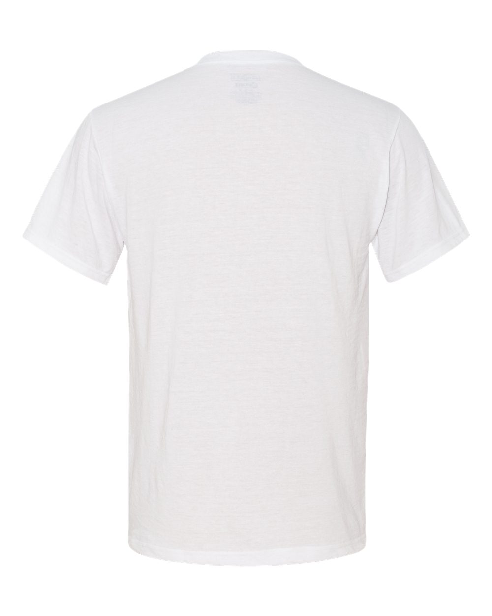 Rear View of White Dri-Power® Performance T-Shirt - 21MR