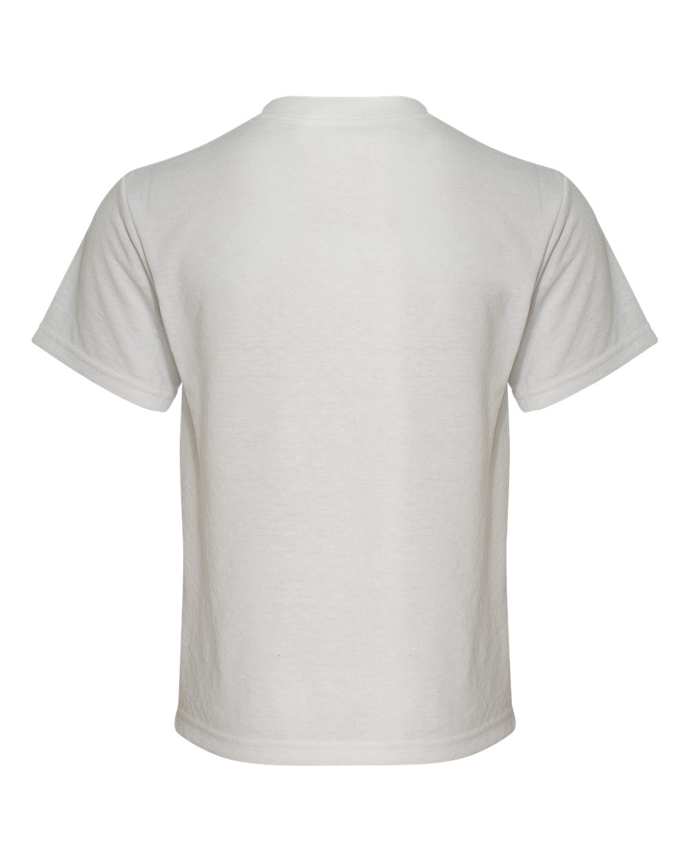 Rear View of White Dri-Power® Sport Youth Short Sleeve T-Shirt - 21BR