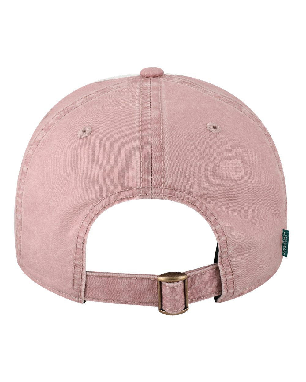 Rear View of White/ Dusty Rose Terra Twill Cap - TTA