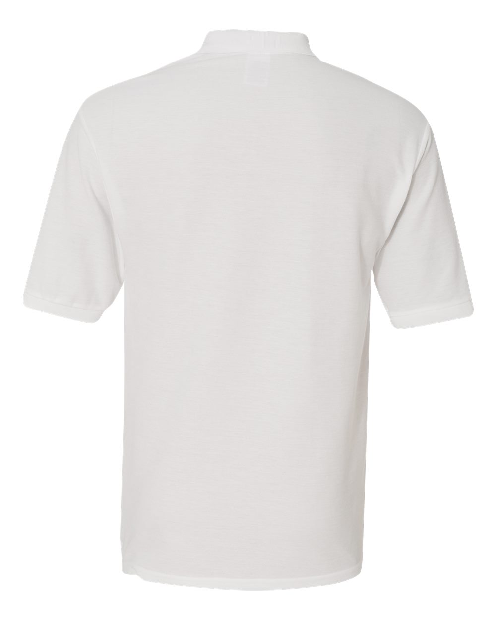 Rear View of White Easy Care™ Piqué Polo - 537MR