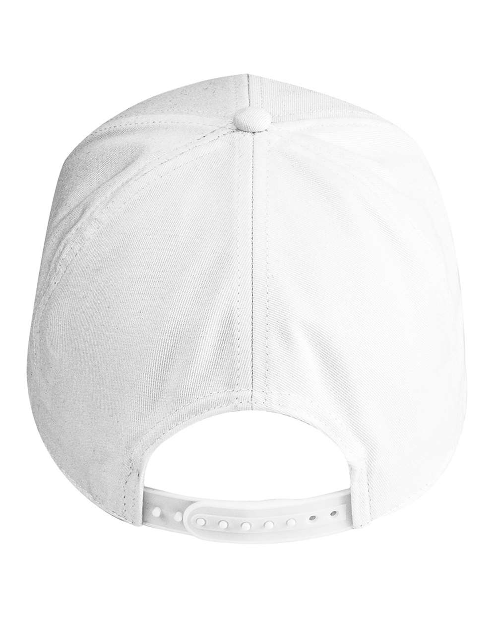 Rear View of White Eco Baseball Cap - EC7025