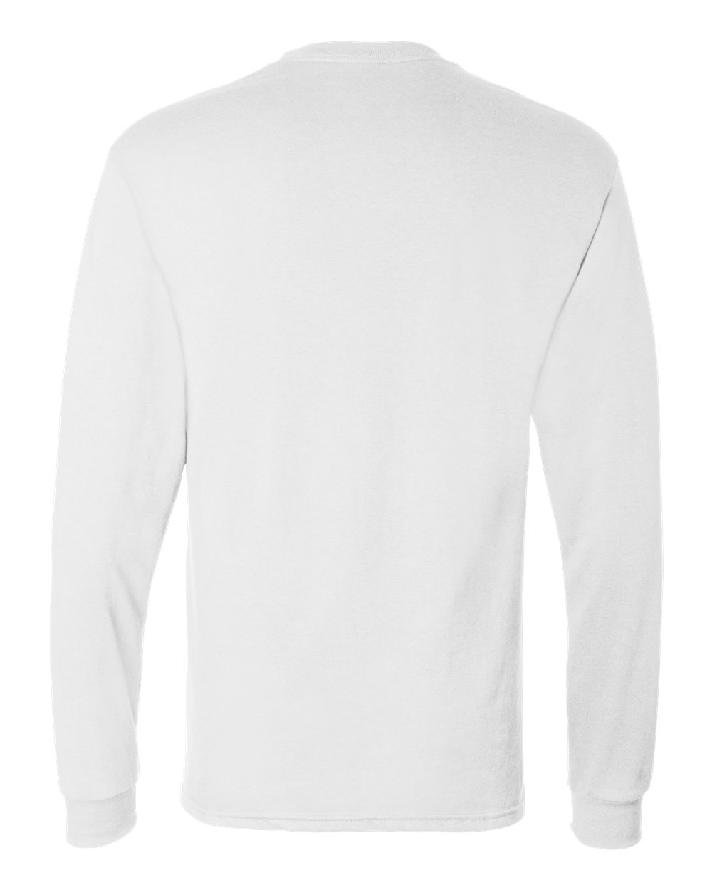 Rear View of White Essential-T Long Sleeve T-Shirt - 5286