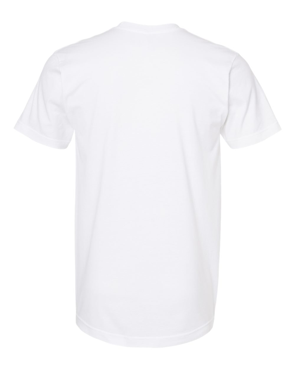 Rear View of White Fine Jersey T-Shirt - 202