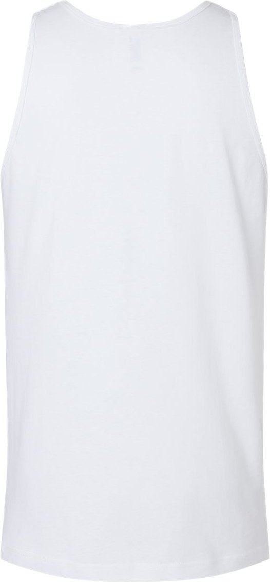 Rear View of White Fine Jersey Tank - 2408