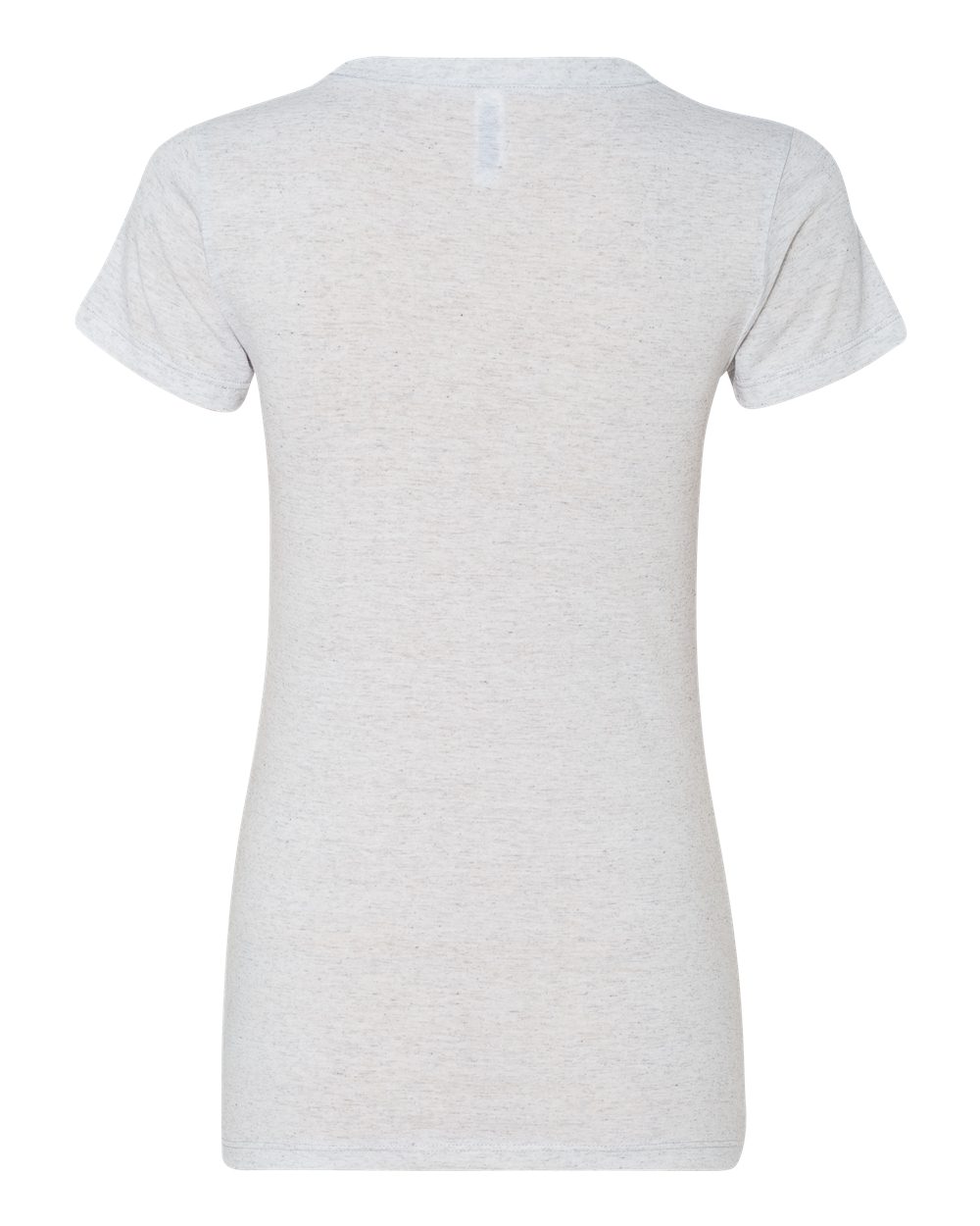 Rear View of White Fleck Triblend Women's Triblend Tee - 8413