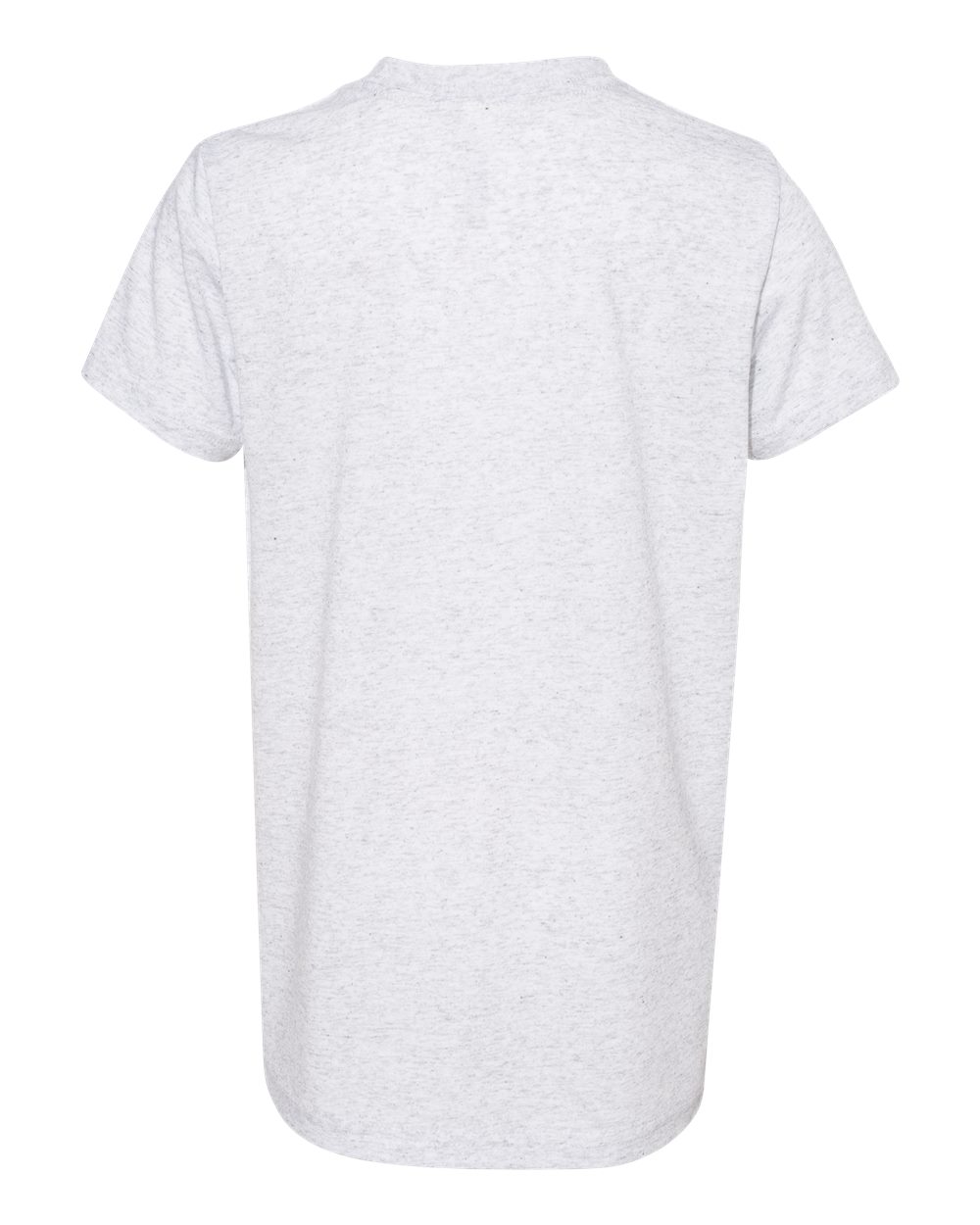 Rear View of White Fleck Triblend Youth Triblend Tee - 3413Y