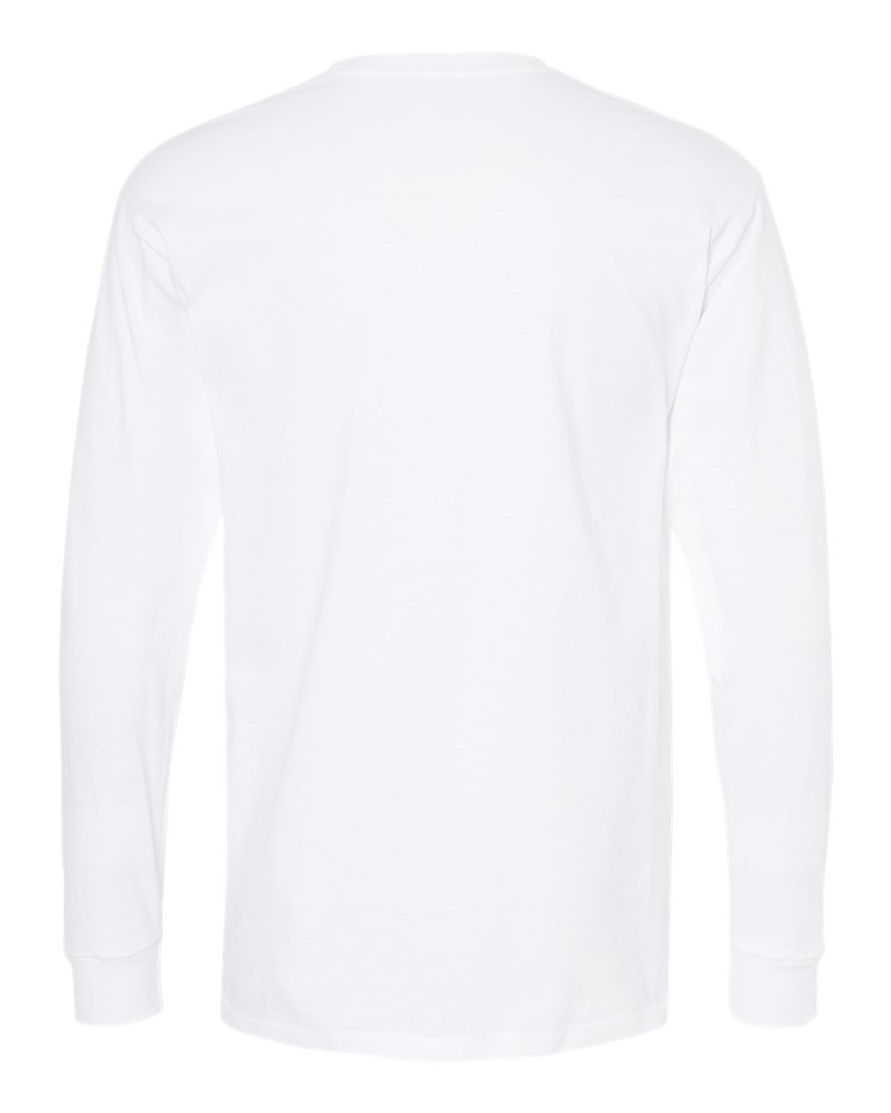 Rear View of White Gold Soft Touch Long Sleeve T-Shirt - 4820