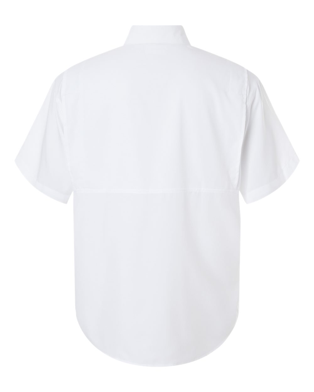 Front View of White Hatteras Performance Short Sleeve Fishing Shirt - 700