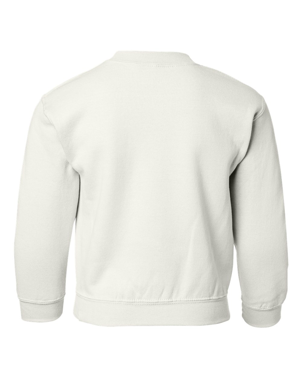 Rear View of White Heavy Blend™ Youth Sweatshirt - 18000B