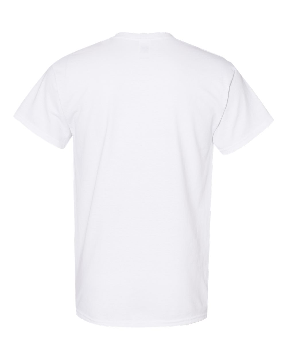 Rear View of White Heavy Cotton™ T-Shirt - 5000