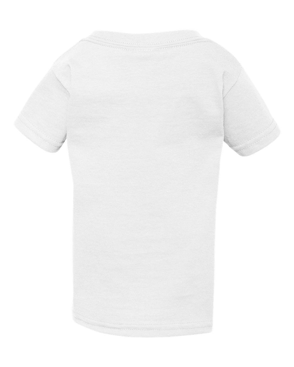 Rear View of White Heavy Cotton™ Toddler T-Shirt - 5100P