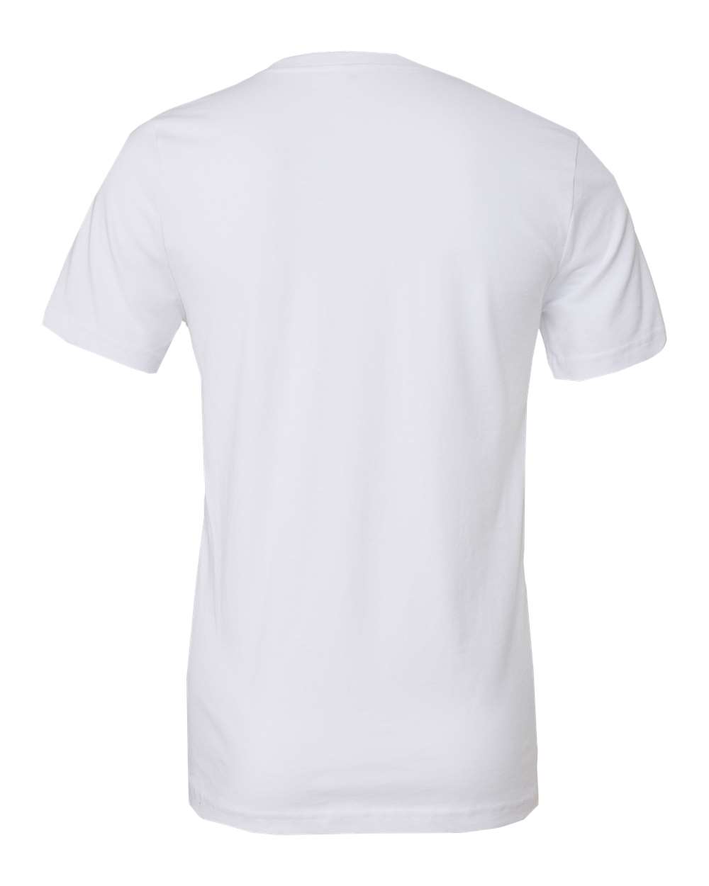 Rear View of White Jersey Tee - 3001