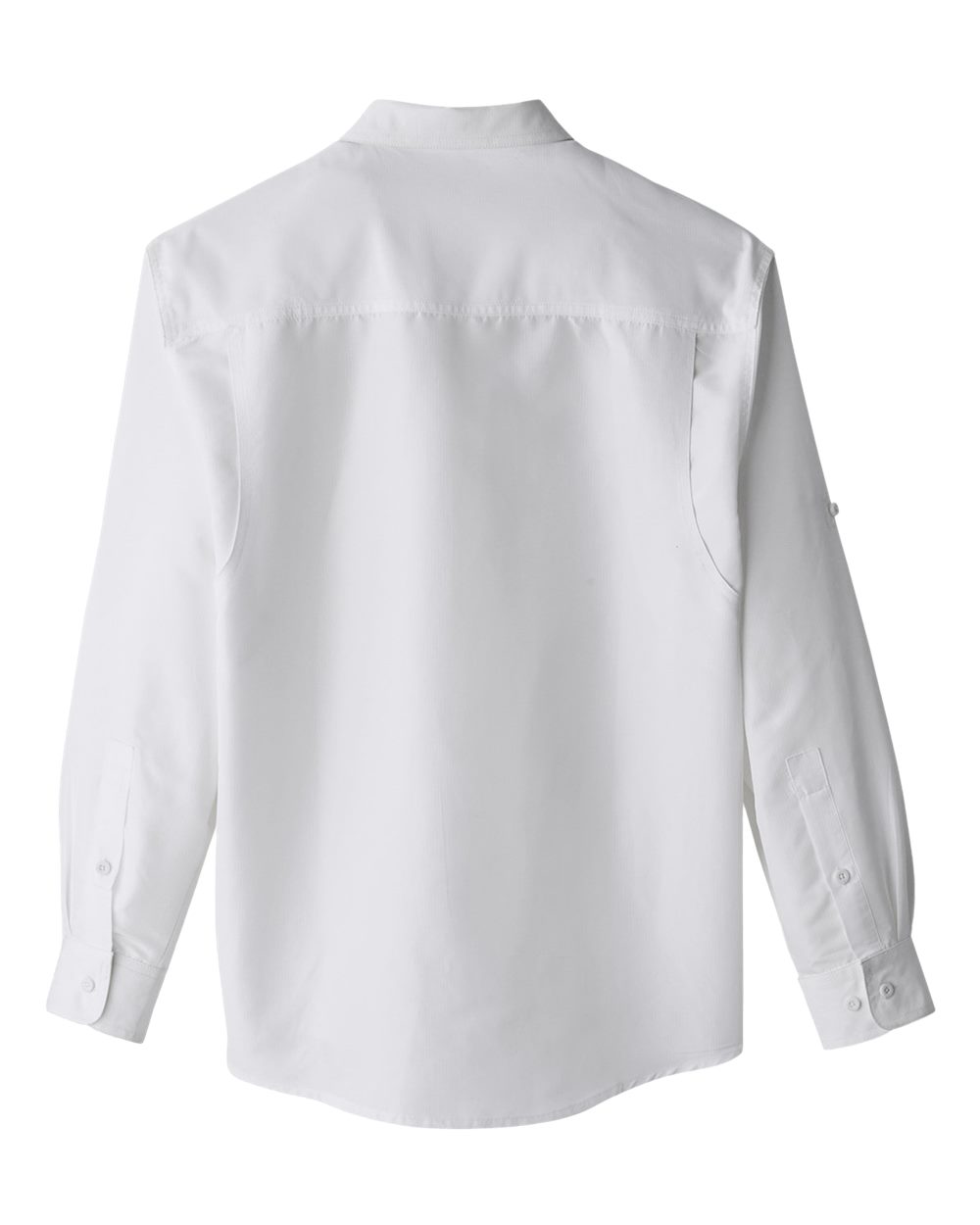 Rear View of White Men's Key West Performance Staff Shirt - M580L