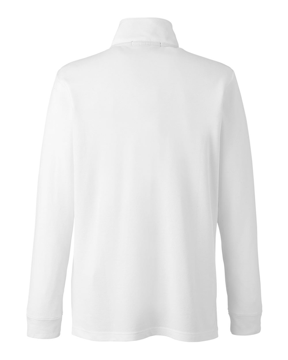 Rear View of White Men's New Classics® Performance Quarter-Zip Pullover - DG400