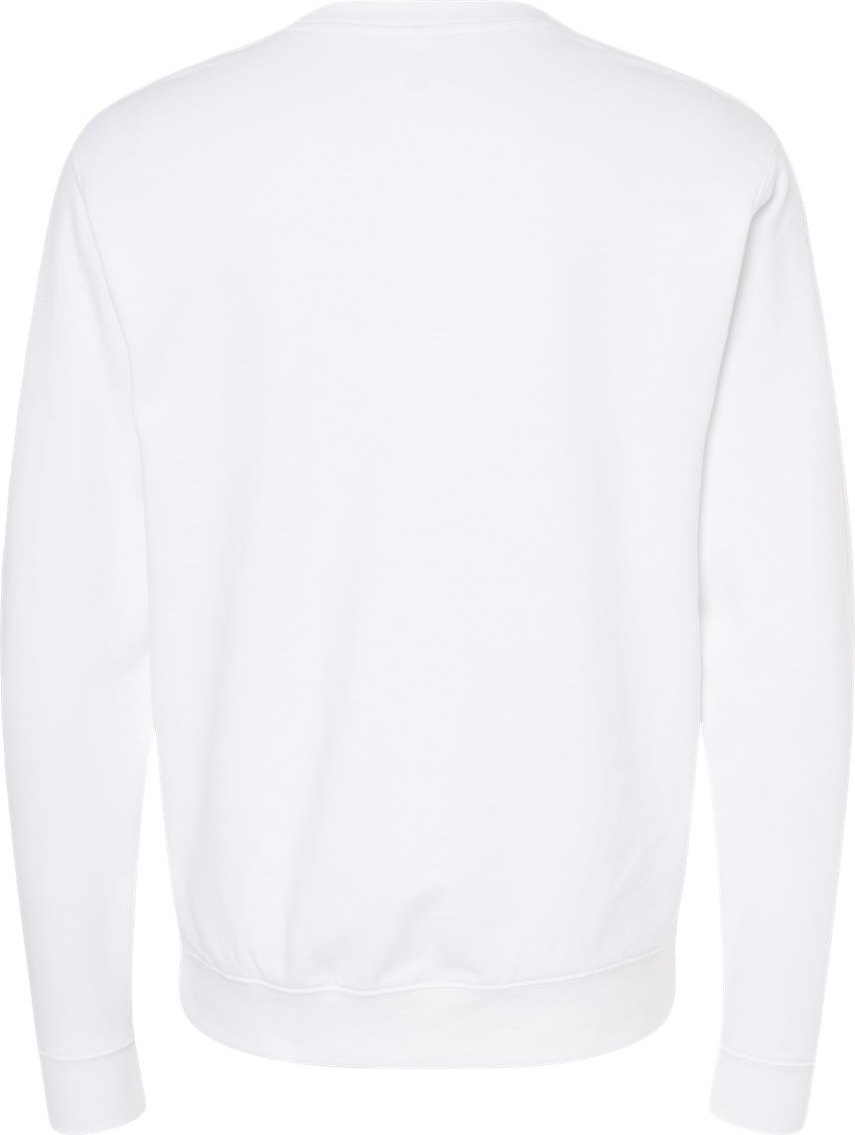 Rear View of White Midweight Crewneck Sweatshirt - SS3000