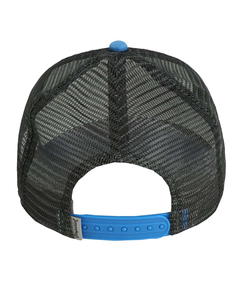 Rear View of White/ Nassau/ Charcoal North Country Trucker Cap - 1287