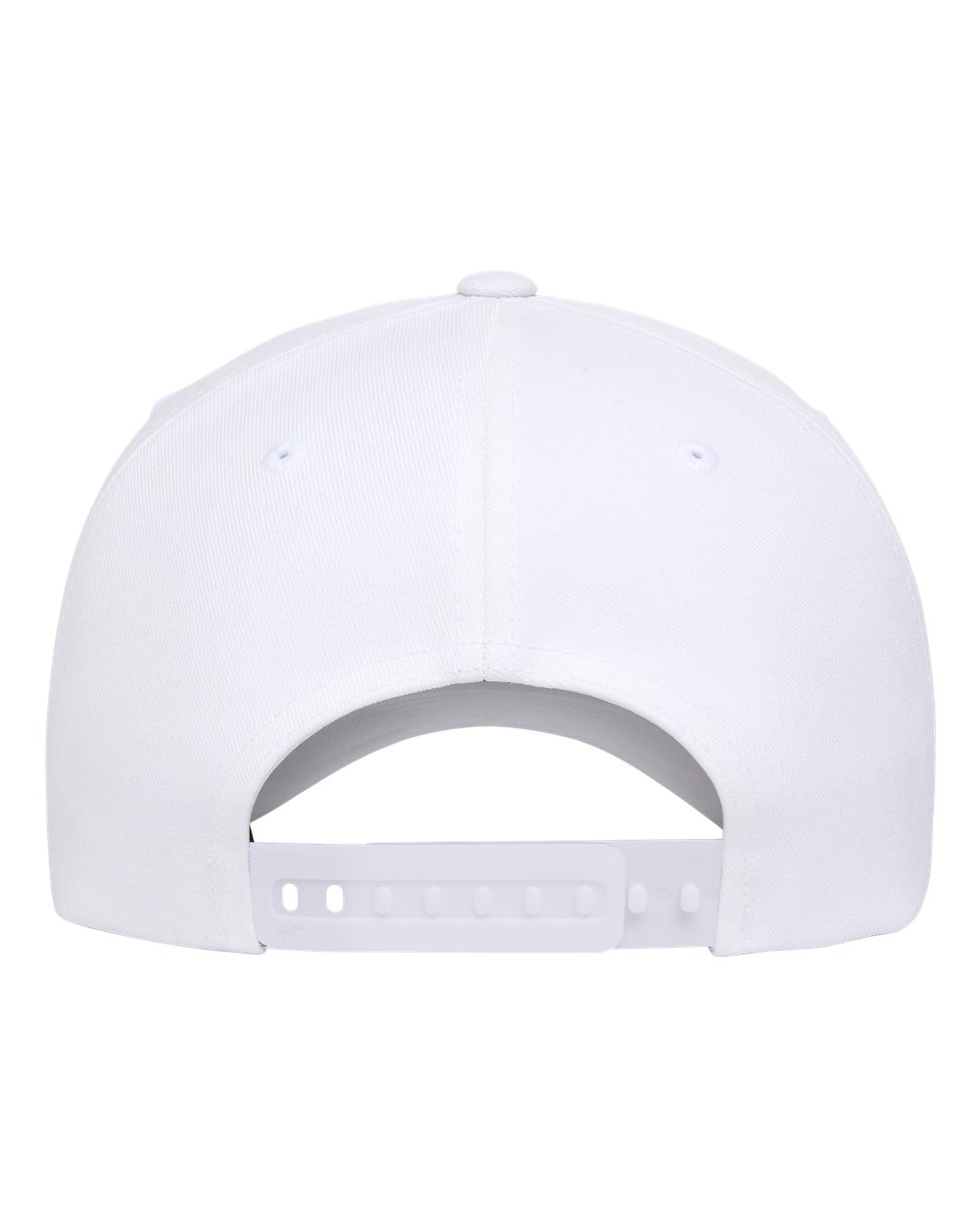 Rear View of White NU® Adjustable Cap - 6110NU