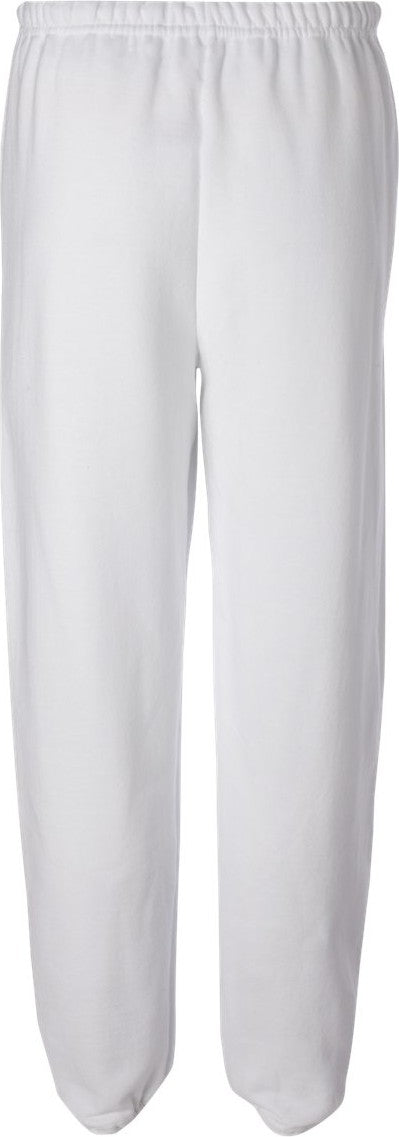 Rear View of White NuBlend® Sweatpants - 973MR