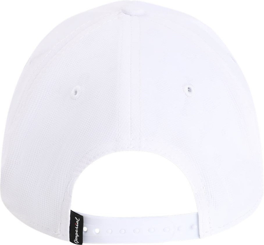 Front View of White/ Peach The Corral Women's Cap - L5059