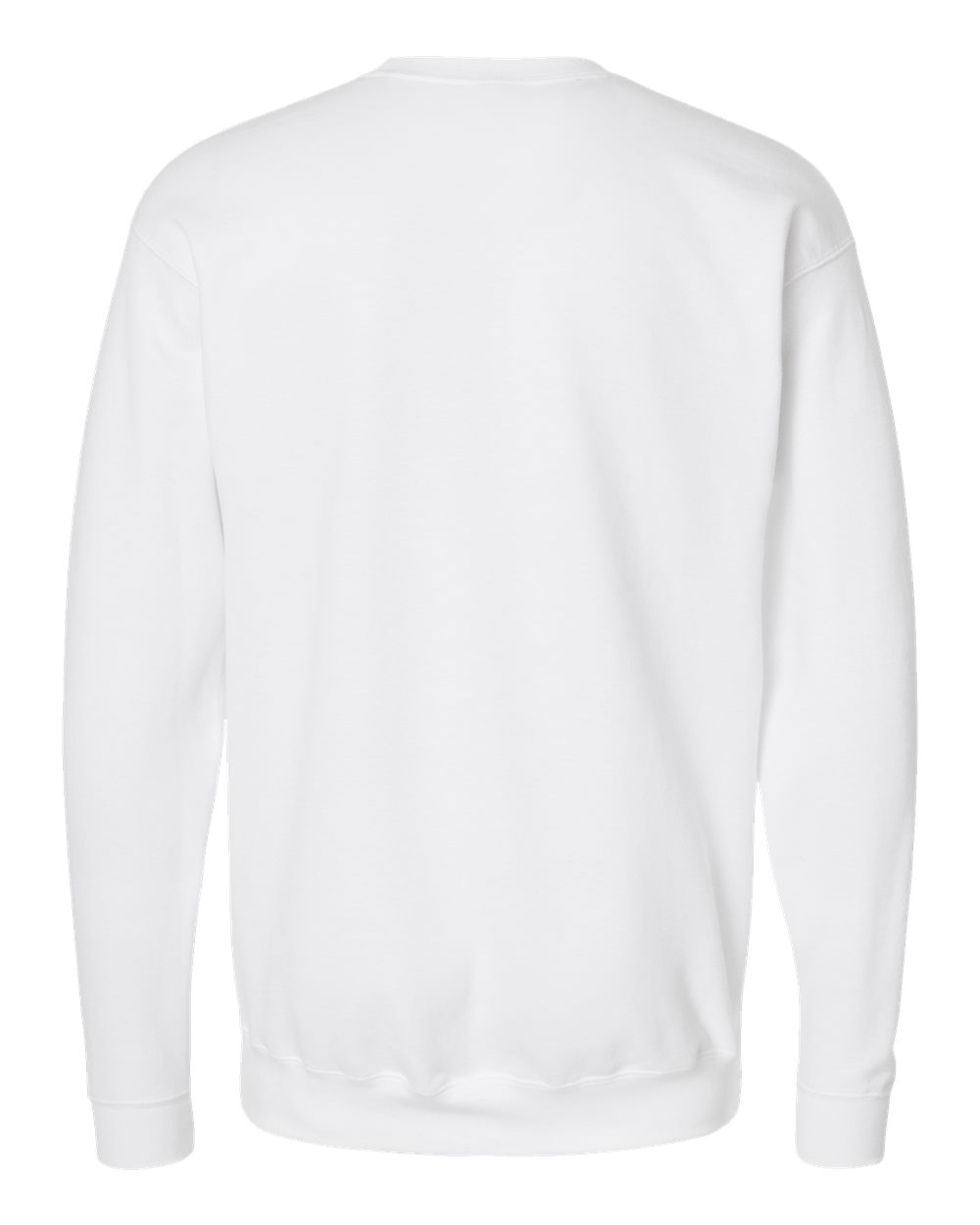Rear View of White Perfect Sweats Crewneck Sweatshirt - RS160