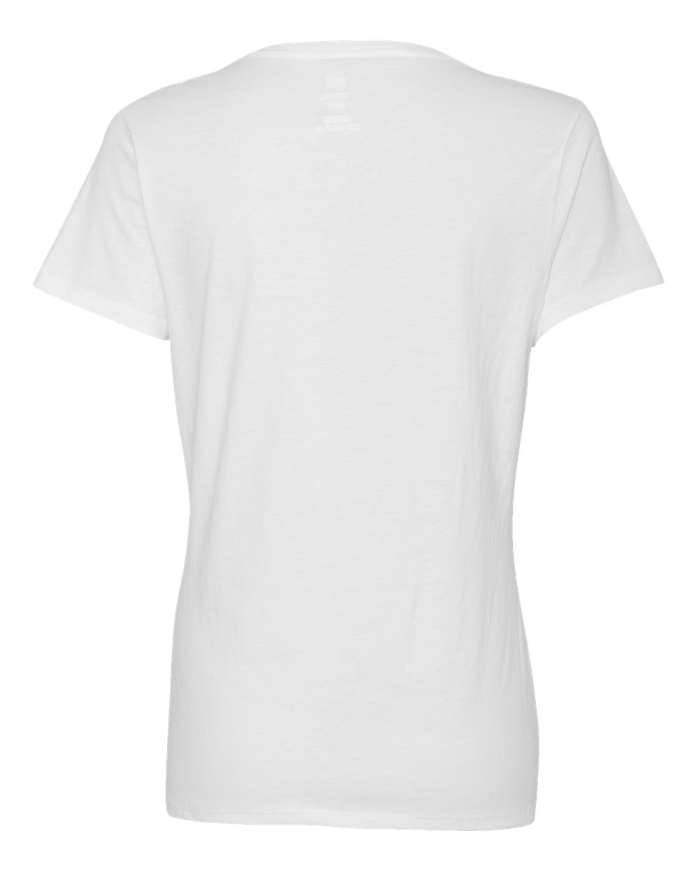 Rear View of White Perfect-T Women’s V-Neck T-Shirt - S04V