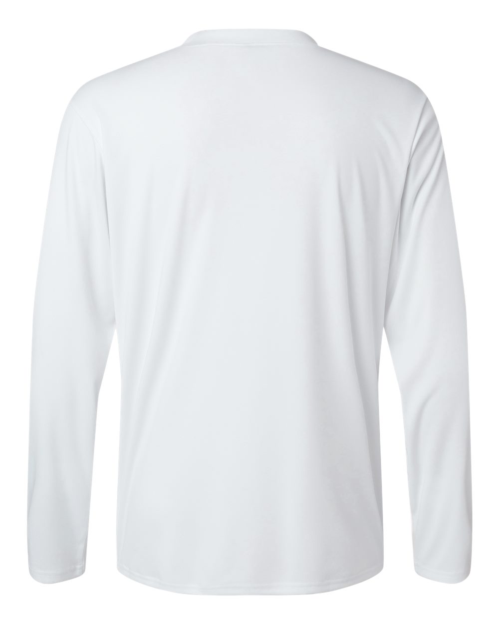 Rear View of White Pro-Lock Performance Long Sleeve T-Shirt - 48400