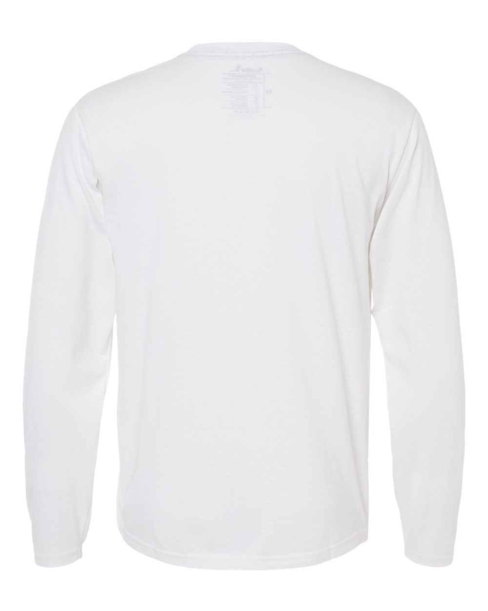 Rear View of White RecycledSoft™ Long Sleeve T-Shirt - 2016