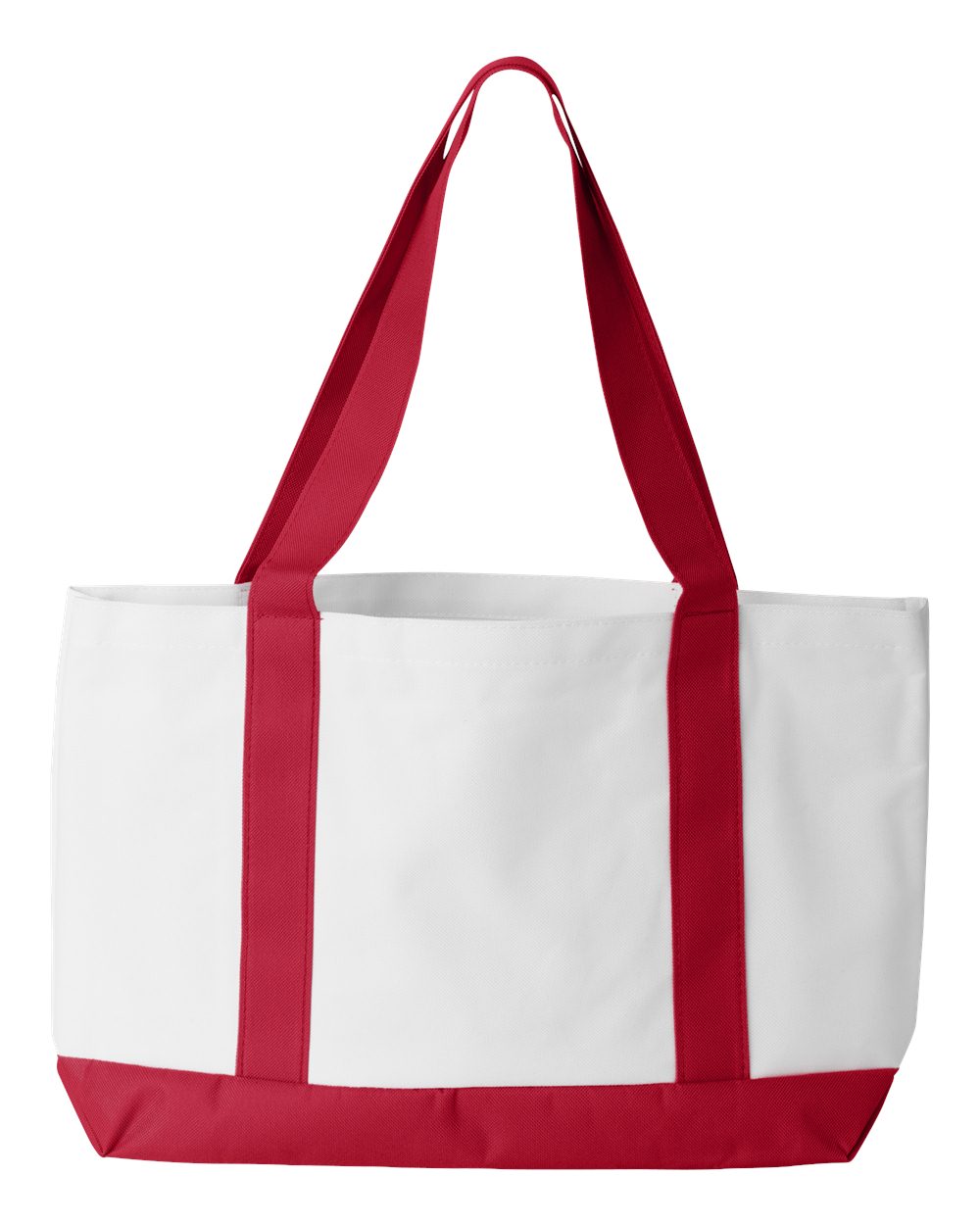 Rear View of White/ Red P&O Cruiser Tote - 7002
