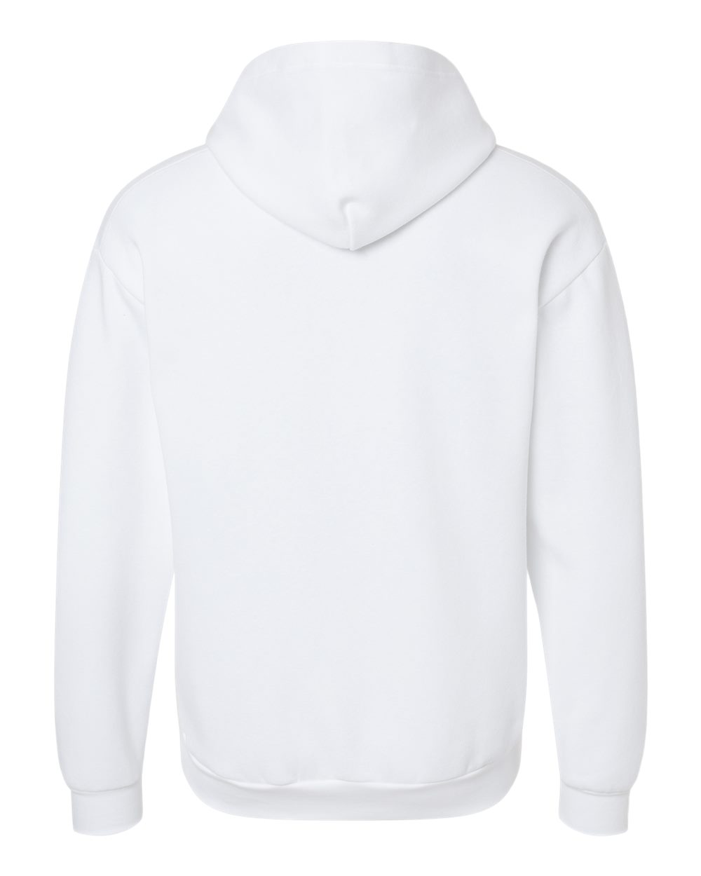 Rear View of White ReFlex Fleece Hoodie - RF498