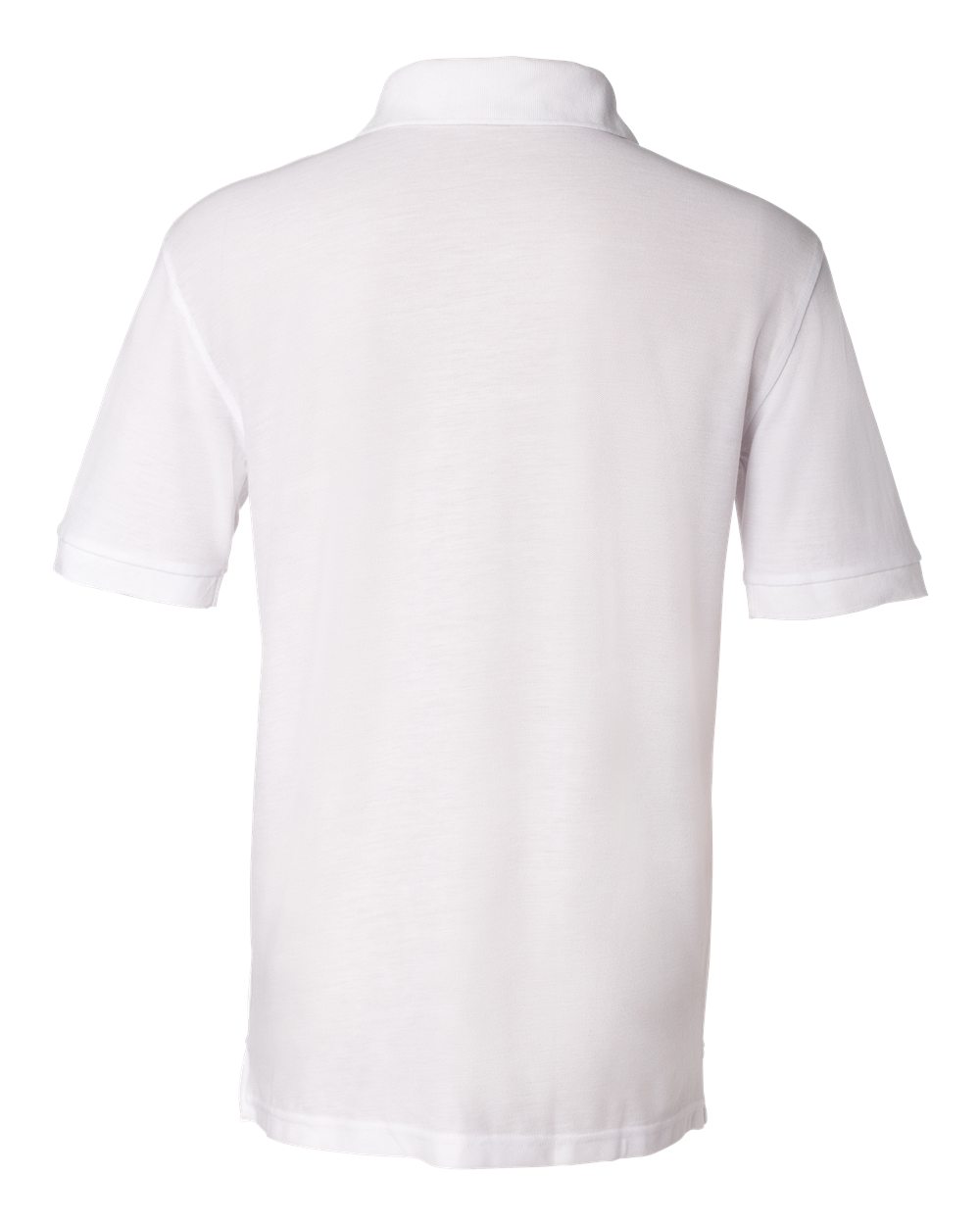 Rear View of White Silky Smooth Piqué Polo - 0500