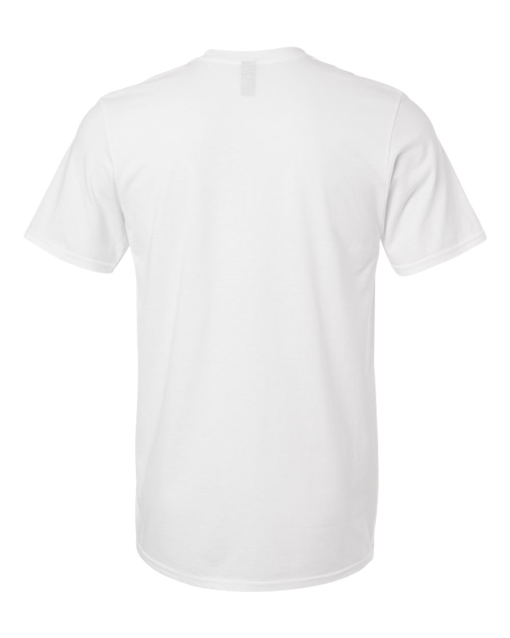 Rear View of White Softstyle® Lightweight T-Shirt - 980