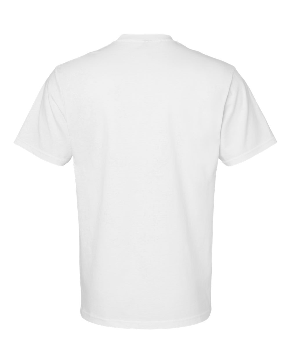Rear View of White Softstyle® Midweight T-Shirt - 65000