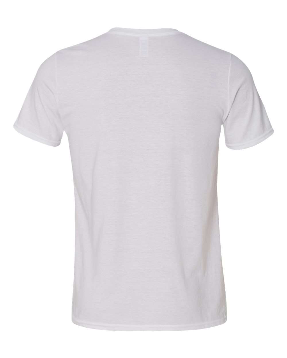 Rear View of White Softstyle® Triblend T-Shirt - 6750