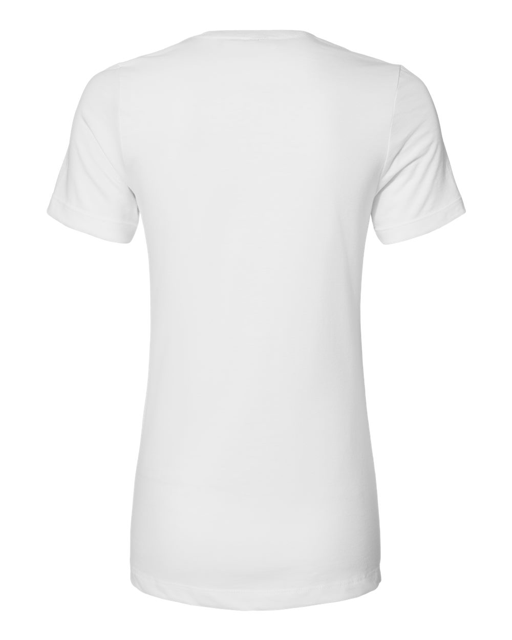 Rear View of White Softstyle® Women's CVC T-Shirt - 64001LCVC