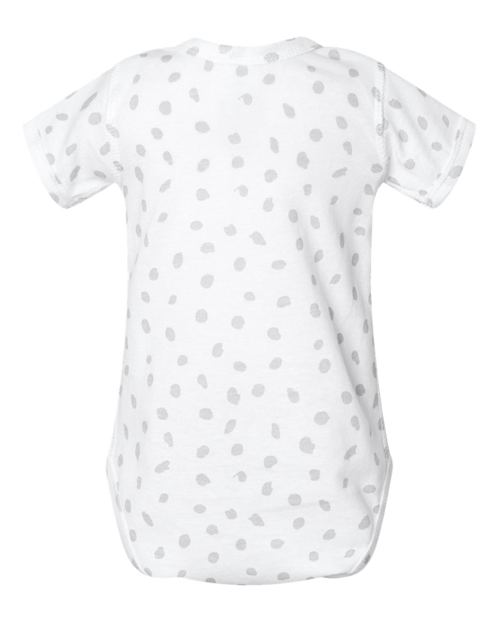 Rear View of White Spot Infant Fine Jersey Bodysuit - 4424